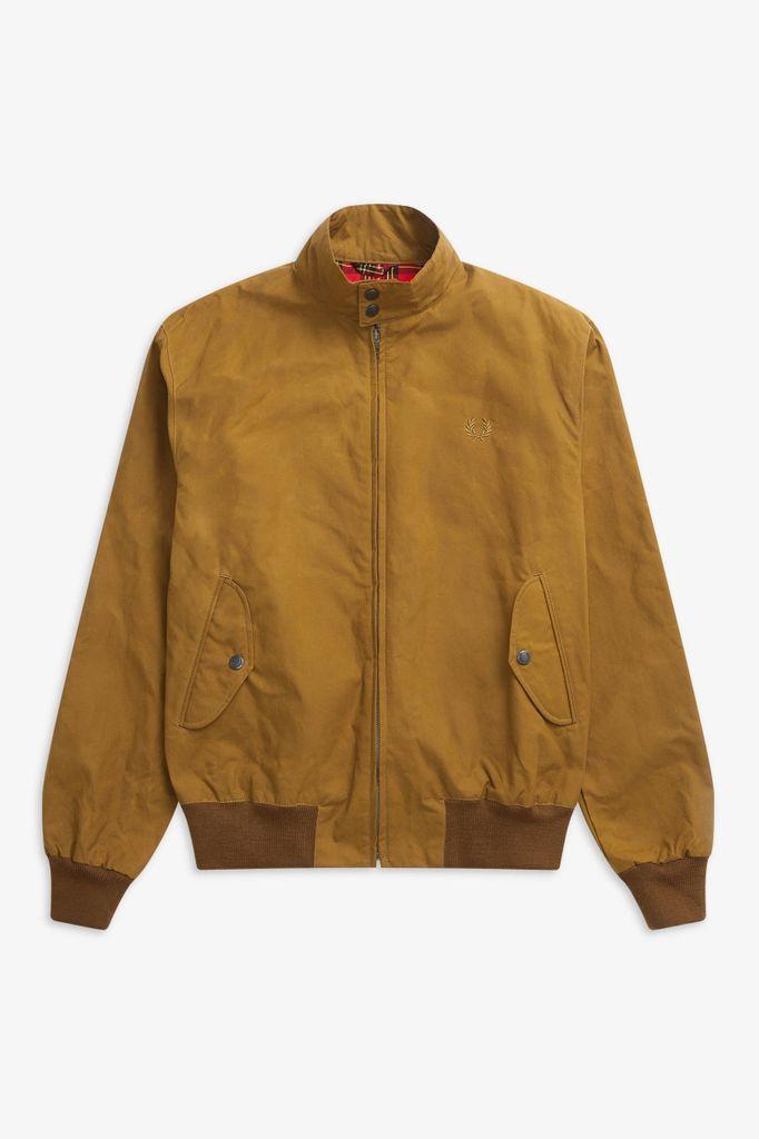 Fred Perry Cotton Fred Perry Made In England Waxed Harrington Jacket - Olive Drab in Green for 