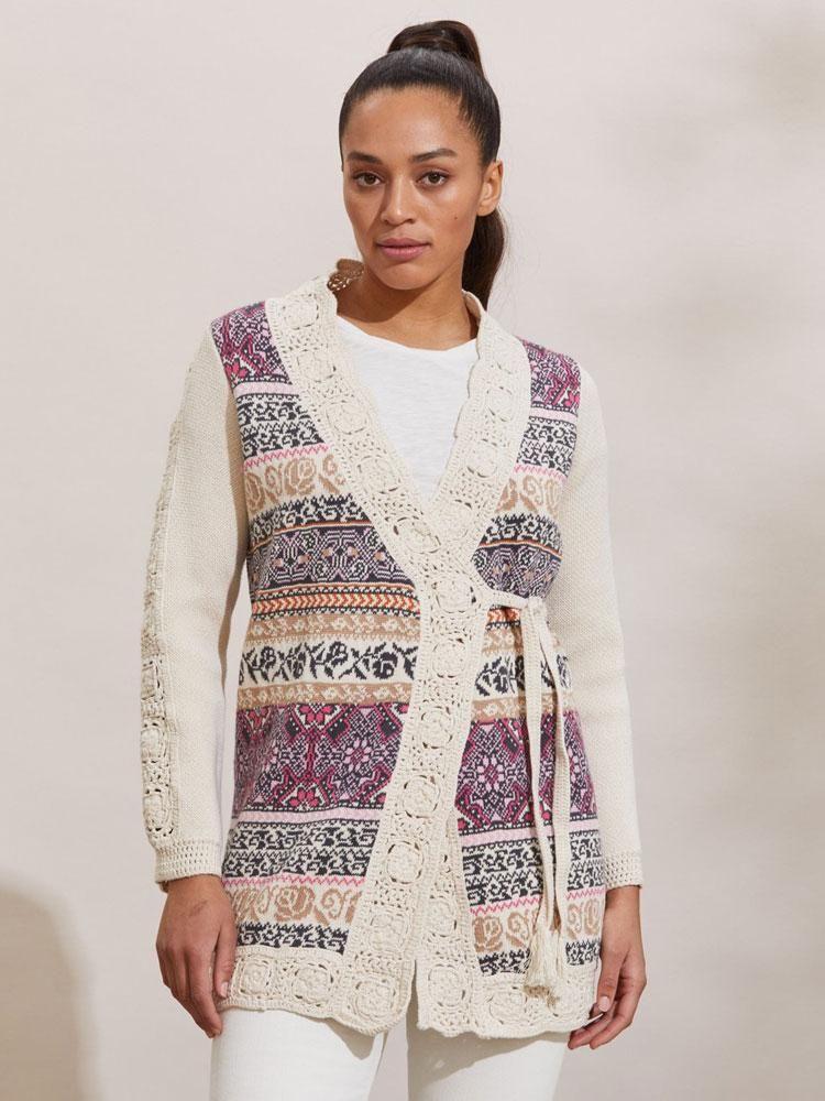 Odd Molly April Wrap Cardigan Cream 