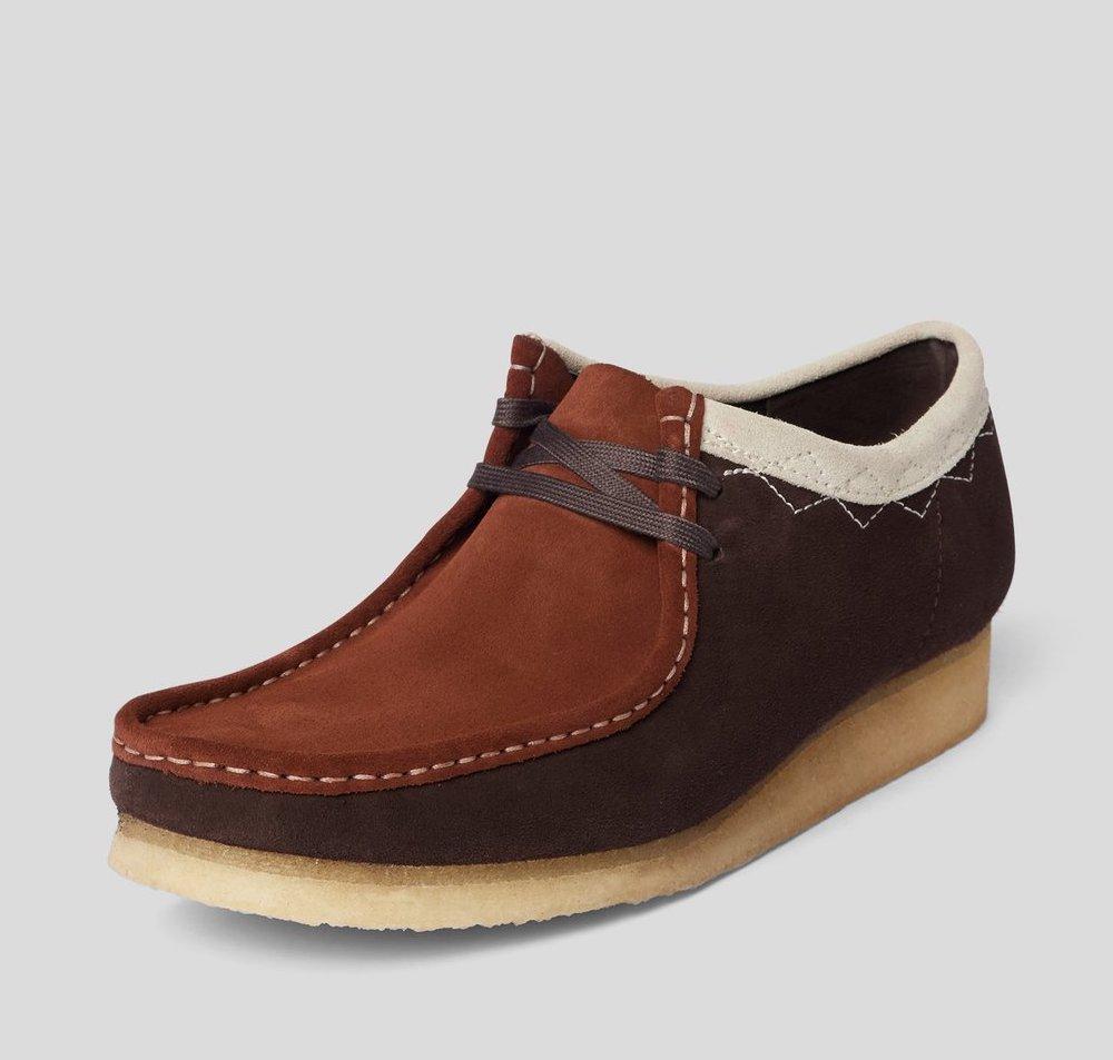 Clarks Wallabee Dark Tan Lace-up Shoes in Brown for Men | Lyst