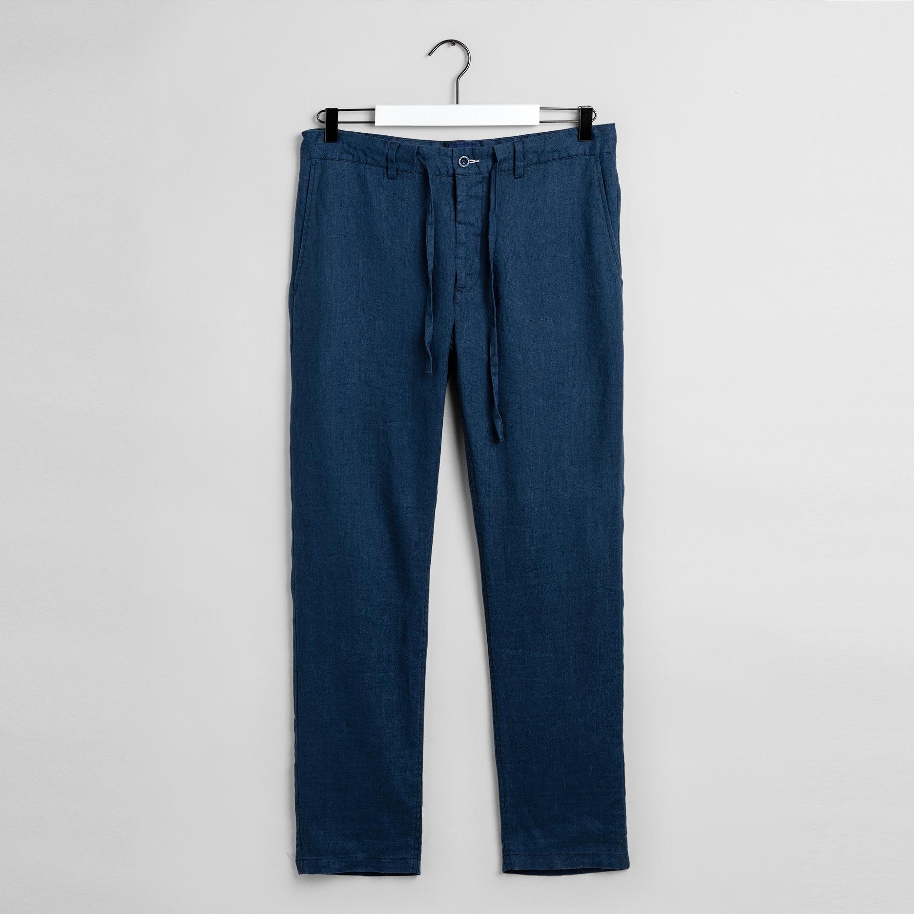 GANT Relaxed Linen Trouser in Blue for 