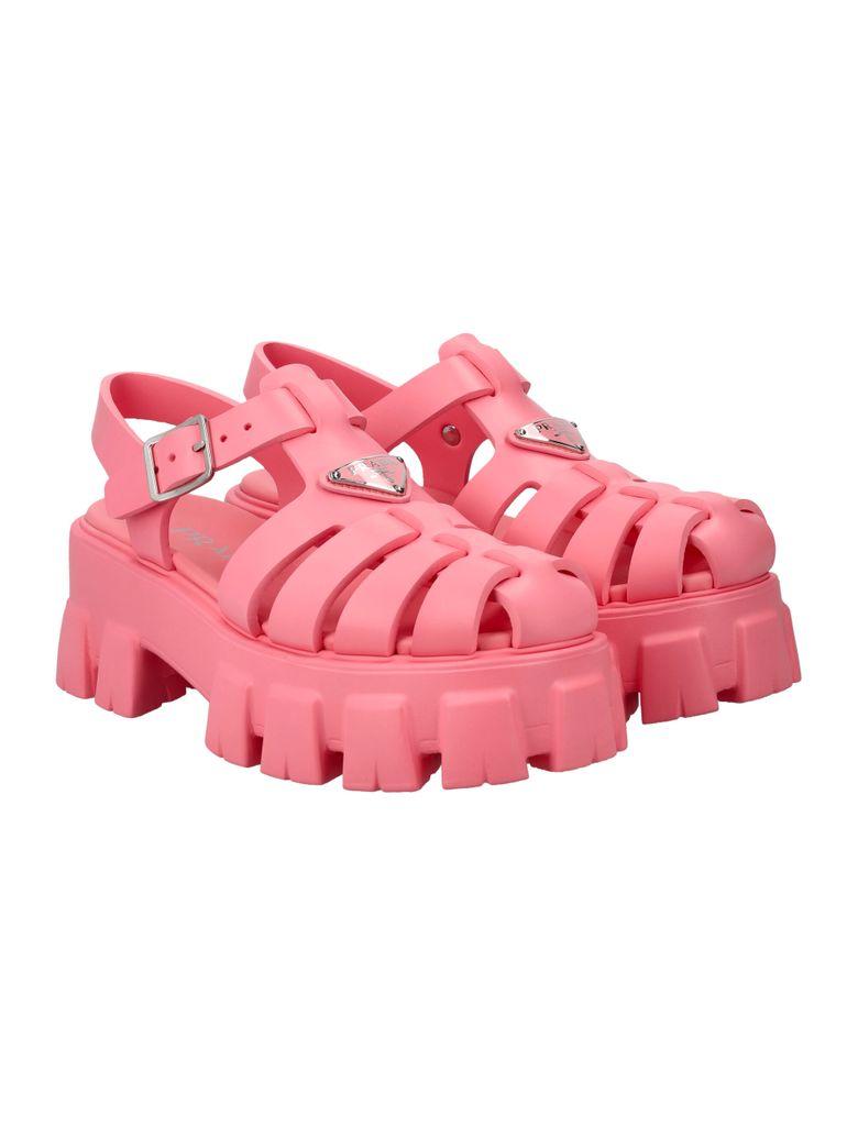 Prada Foam Rubber Sandals in Pink | Lyst