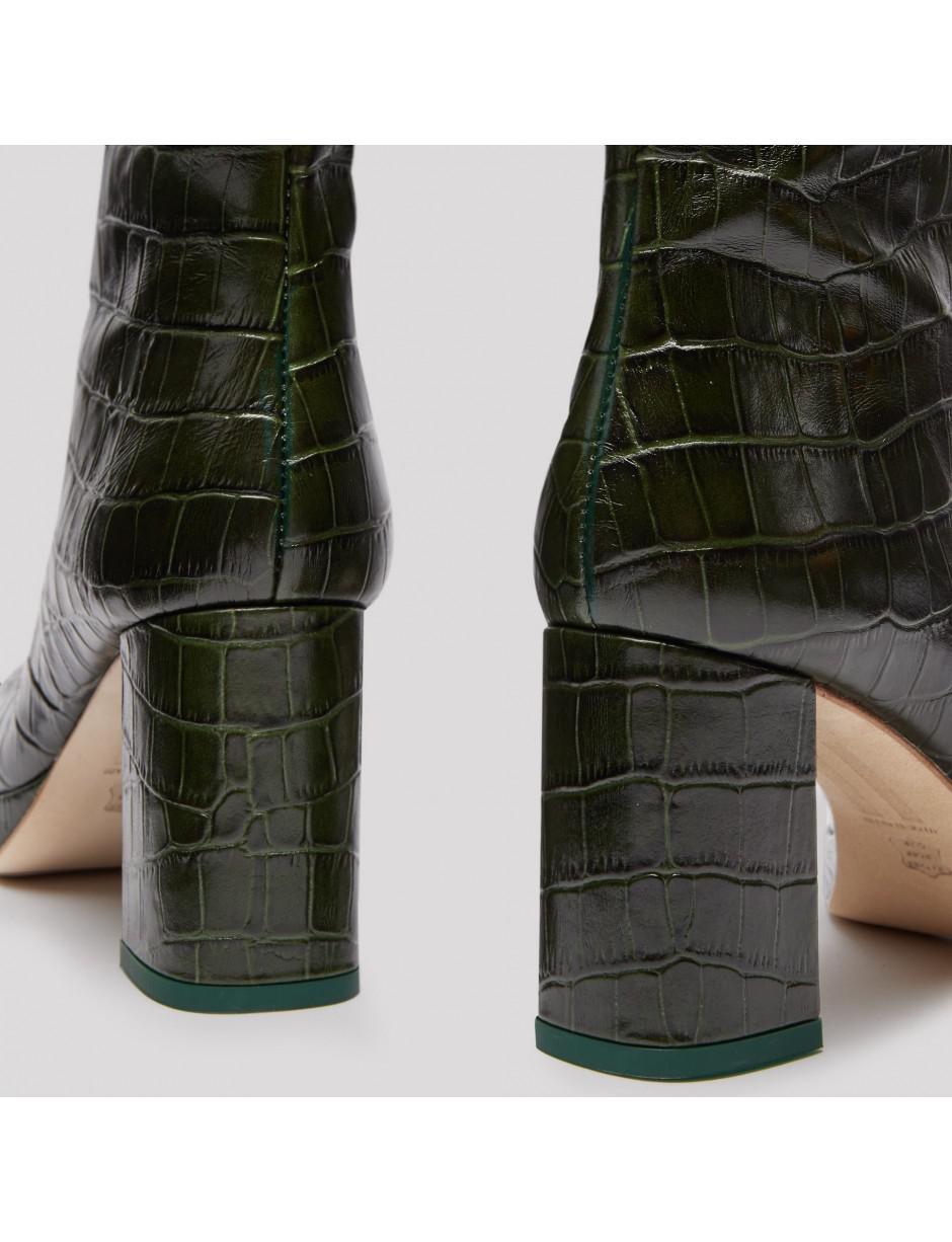 croc pattern boots