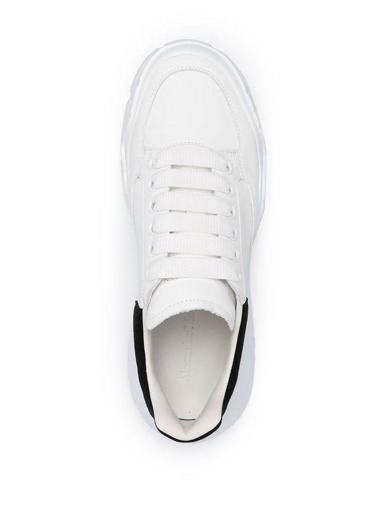 Alexander McQueen Leather Woman White And Black Trainer Court Oversize  Sneakers - Women - Save 36% | Lyst