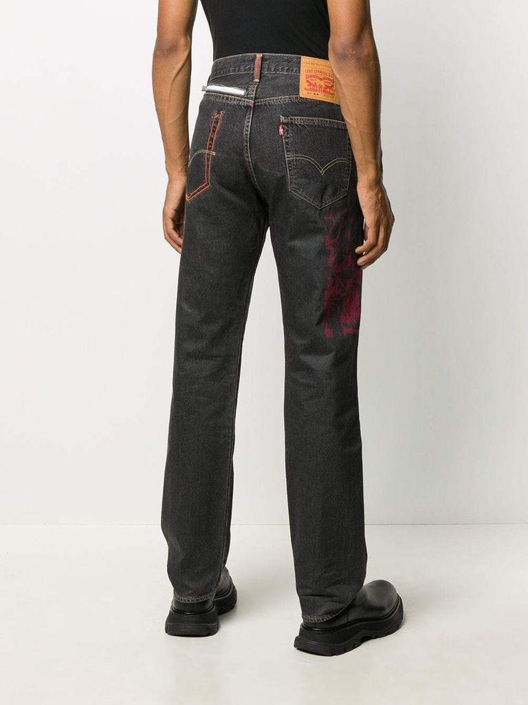 501 Vintage Wash Jeans in Black for Men 