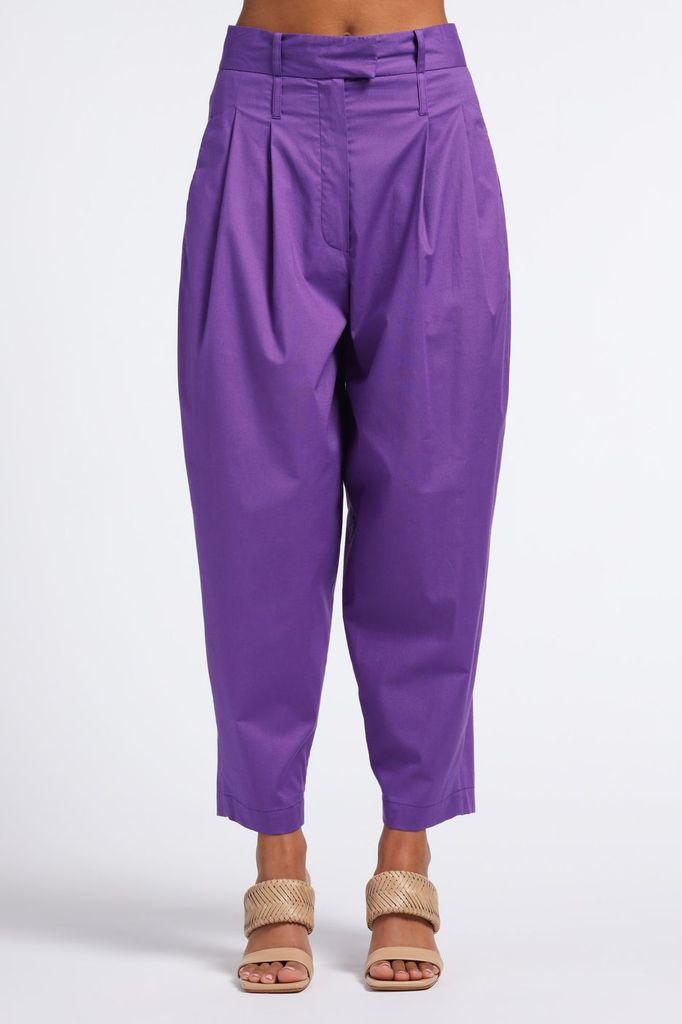 Jejia Pantalone Ampio Vita Alta Con Pences in Purple | Lyst Canada