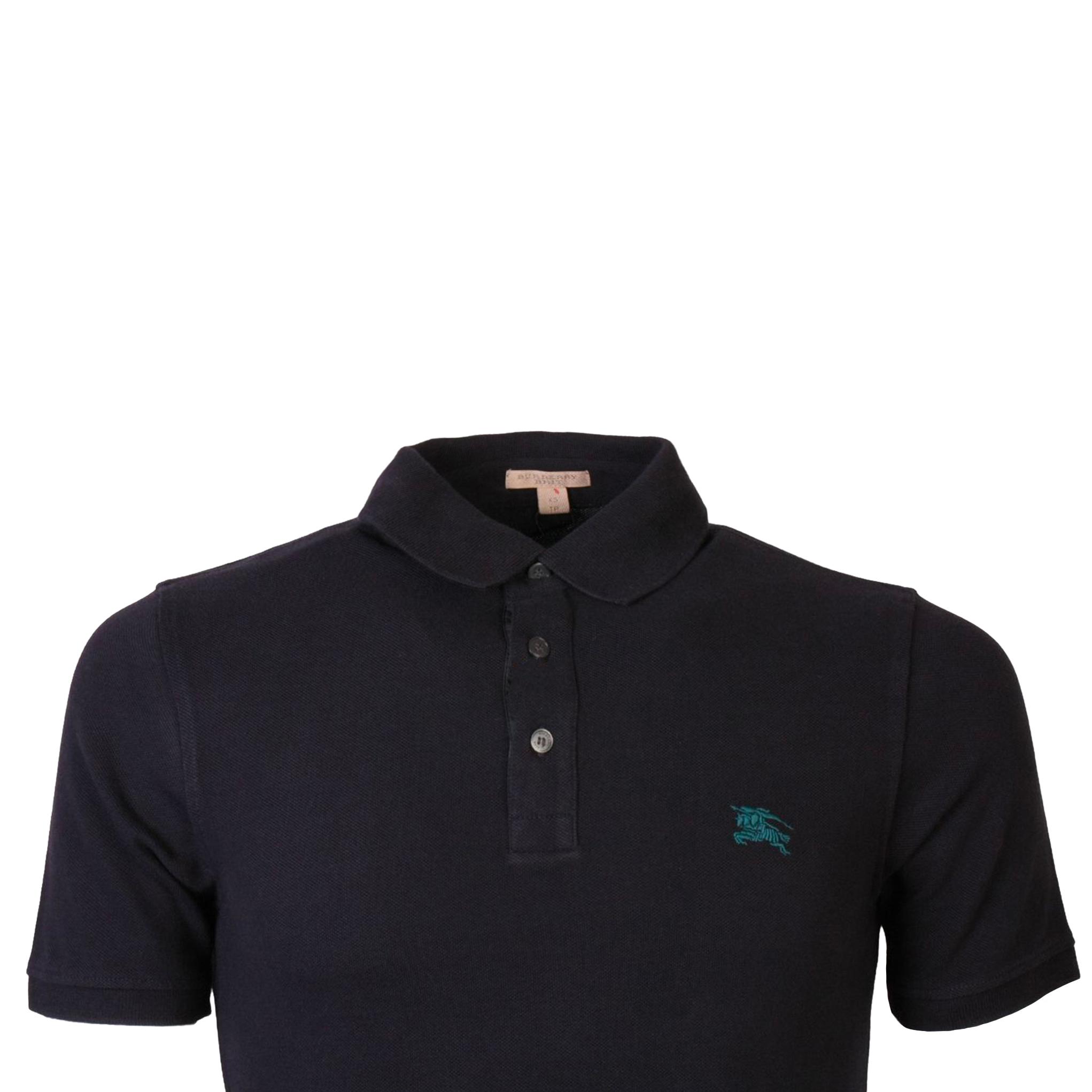 Burberry Logo Detailed Short-sleeved Polo Shirt in Blue for Men | Lyst