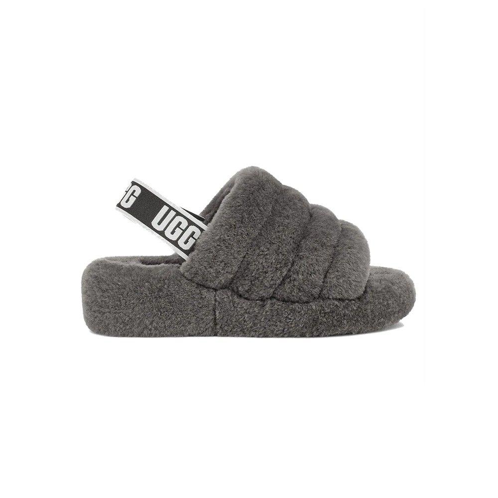 ugg fluff yeah slide grey