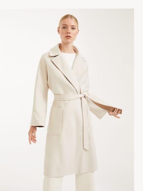 cream wool wrap coat