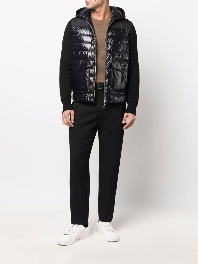 Moncler Cotton Padded Hooded Jacket Black for Men - Save 17% | Lyst