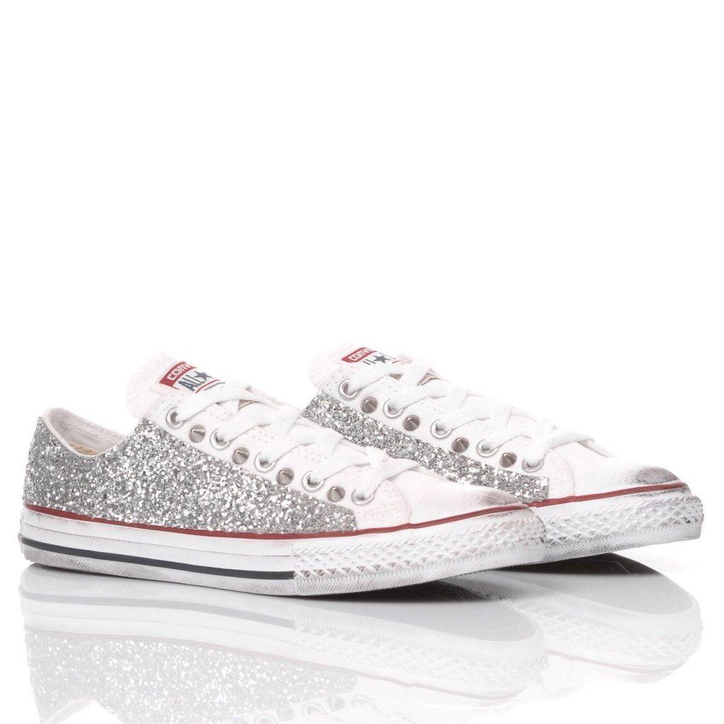 silver glitter converse