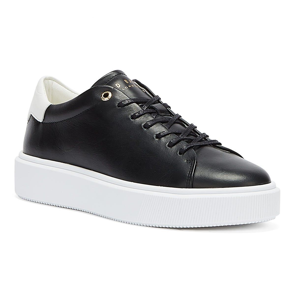 Ted Baker Leather Lorena Black Trainers | Lyst