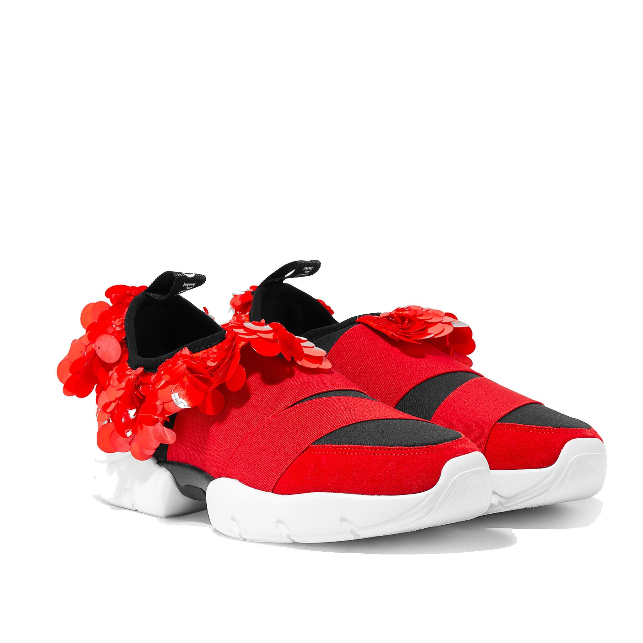 Emilio Pucci City One Frill Sneakers in Red | Lyst