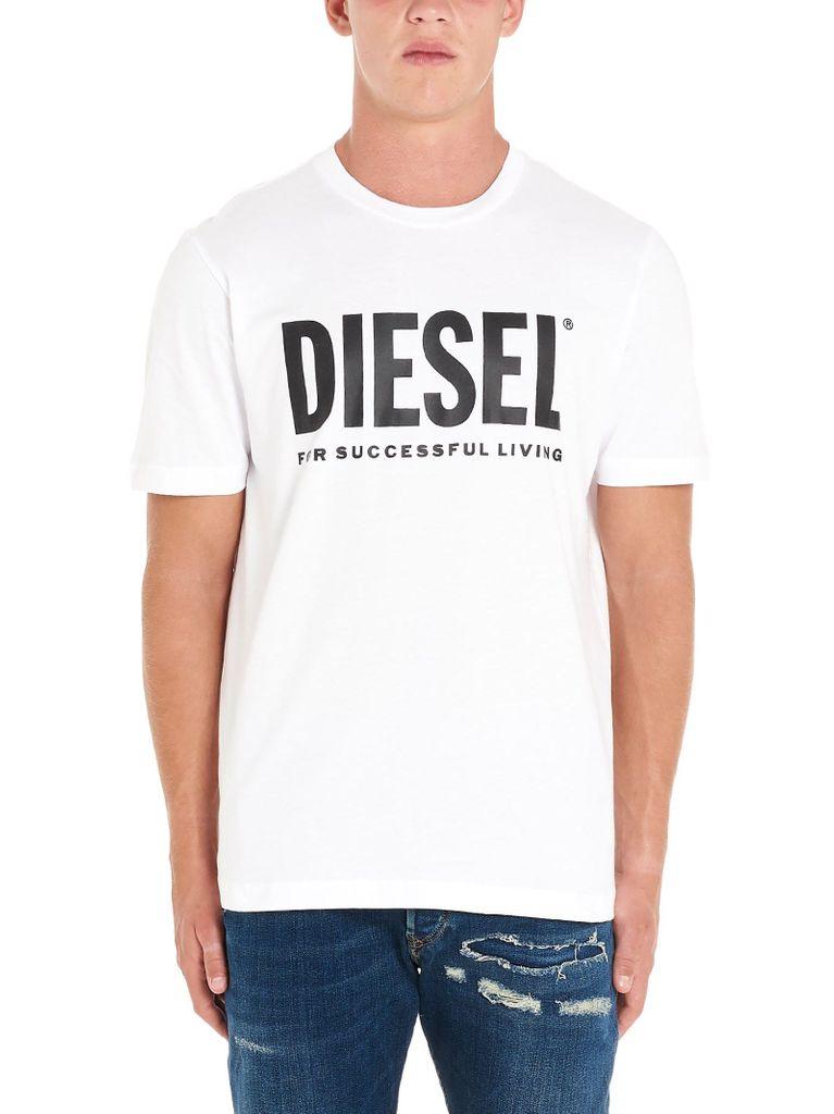 DIESEL Men's 00sxed0aaxj100 White Cotton T-shirt for Men - Lyst