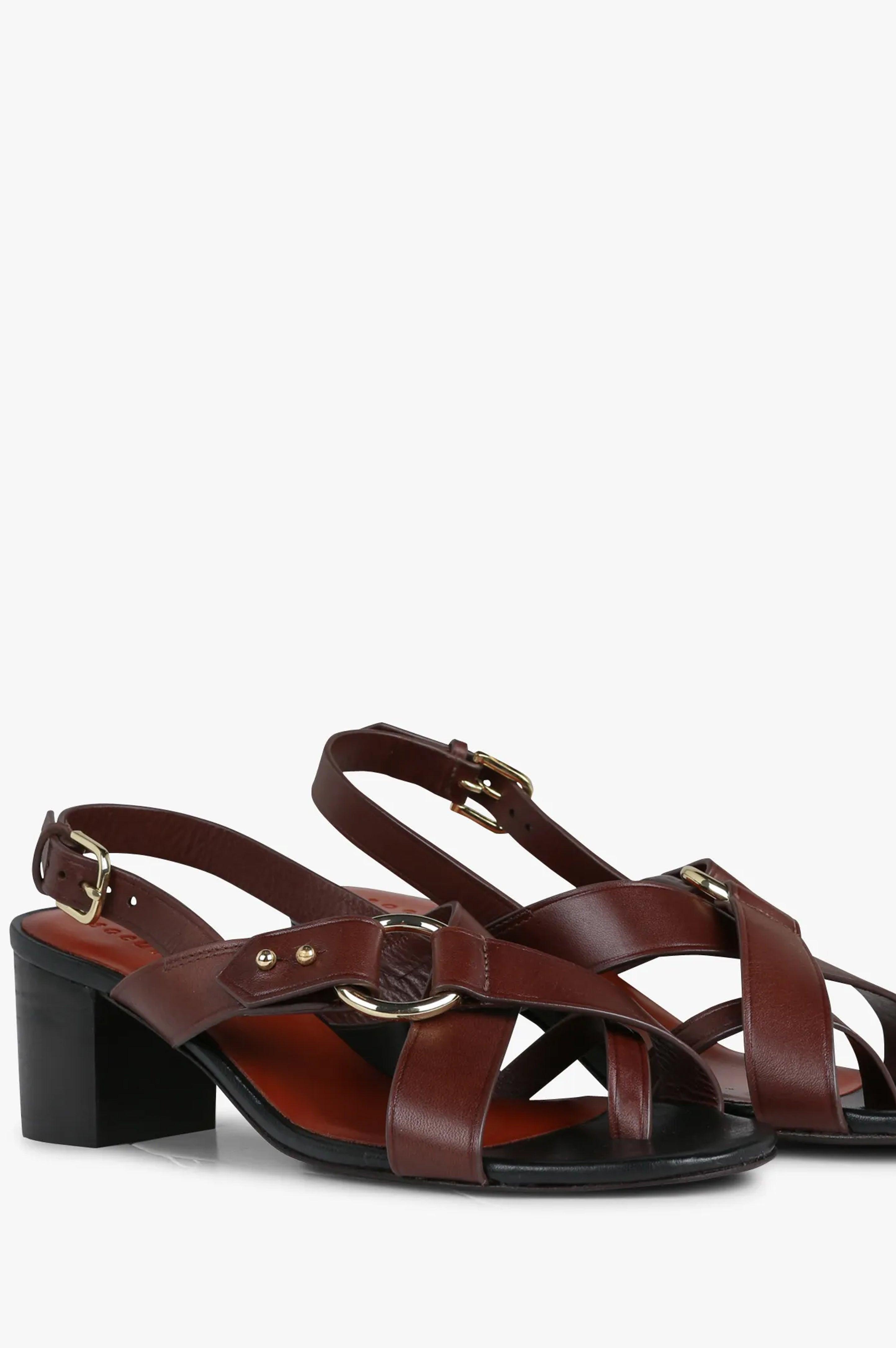 Soeur Leather Florentine Marron Fonce Shoes in Brown | Lyst