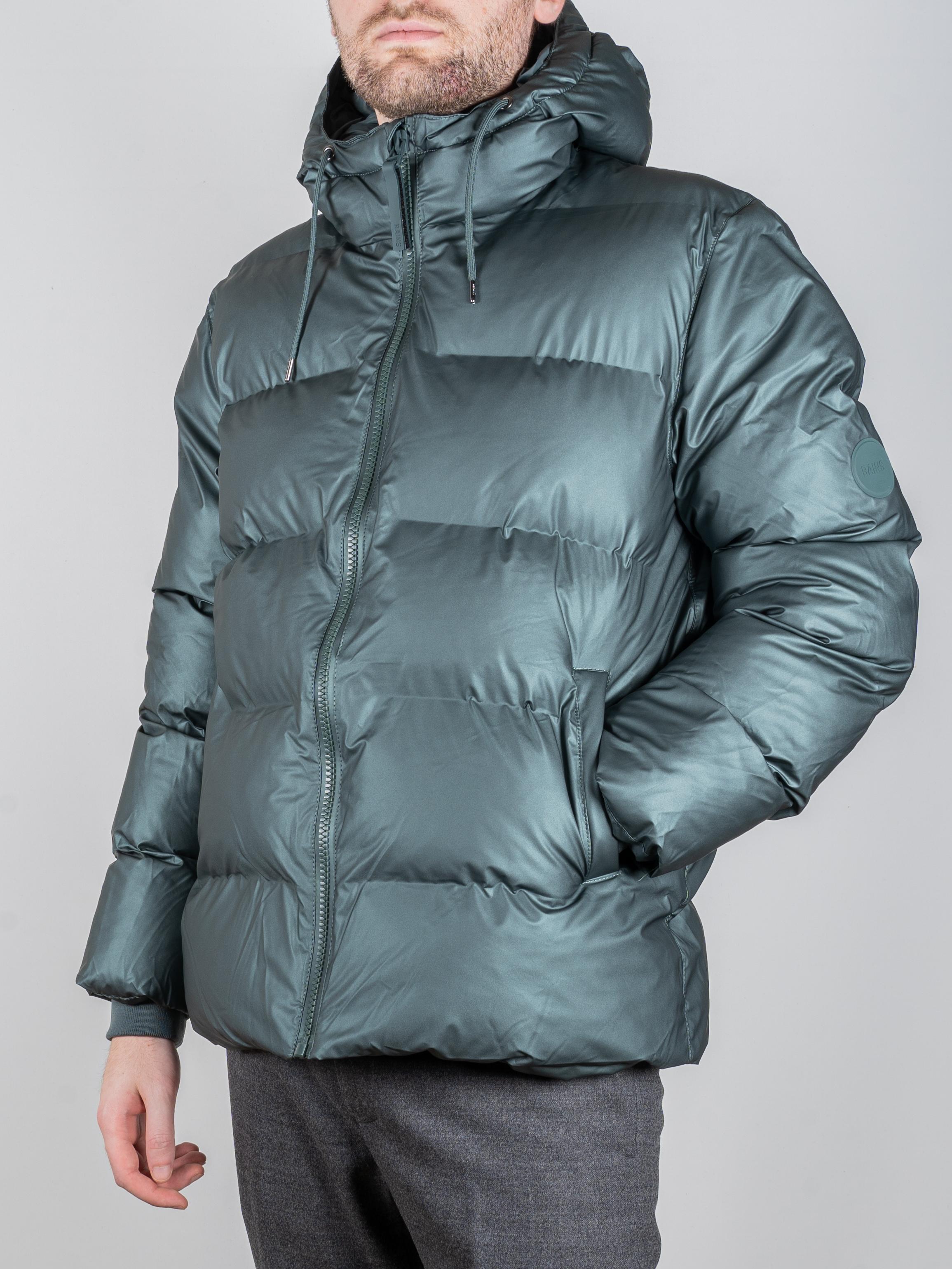 Rains Puffer Jacket Silver Pine in Blue for Men | Lyst