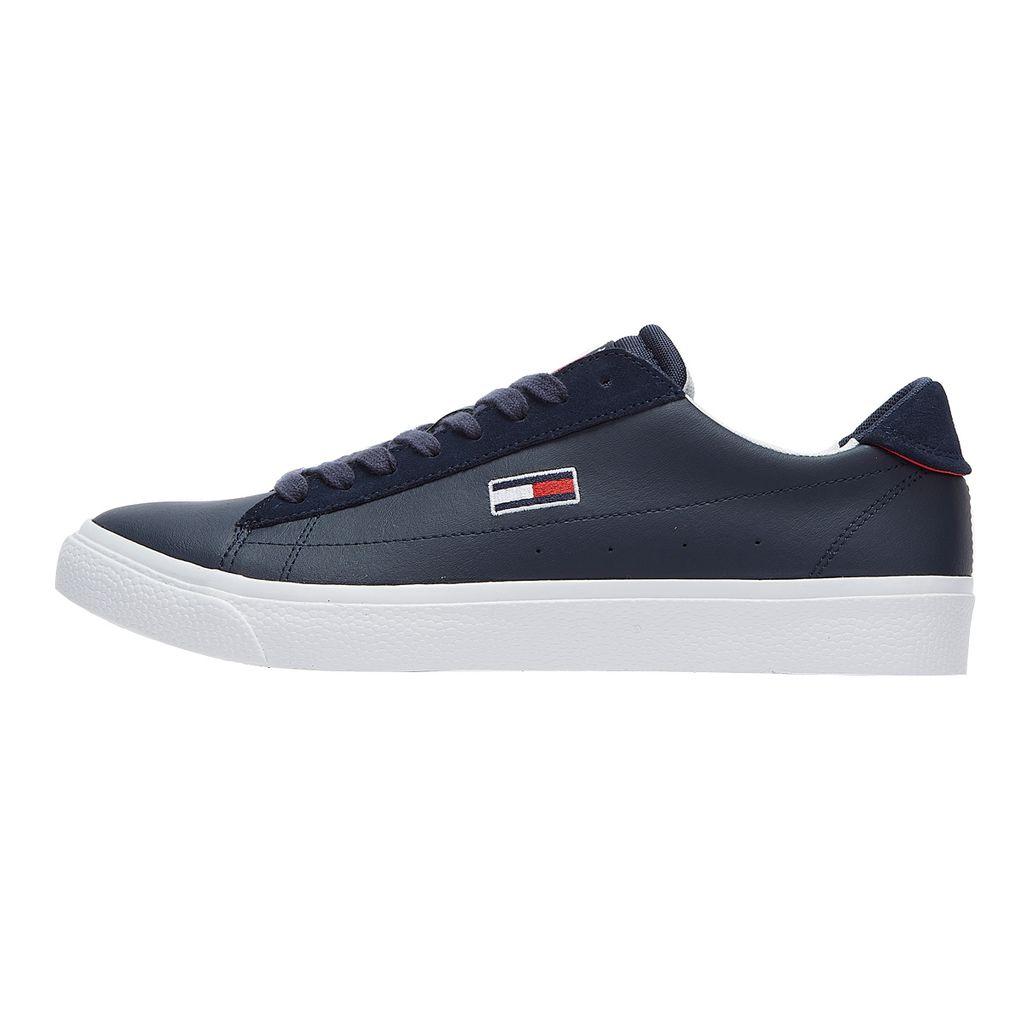Tommy Hilfiger Denim Tommy Jeans Retro Vulc Leather Twilight Navy Trainers  in Blue for Men | Lyst