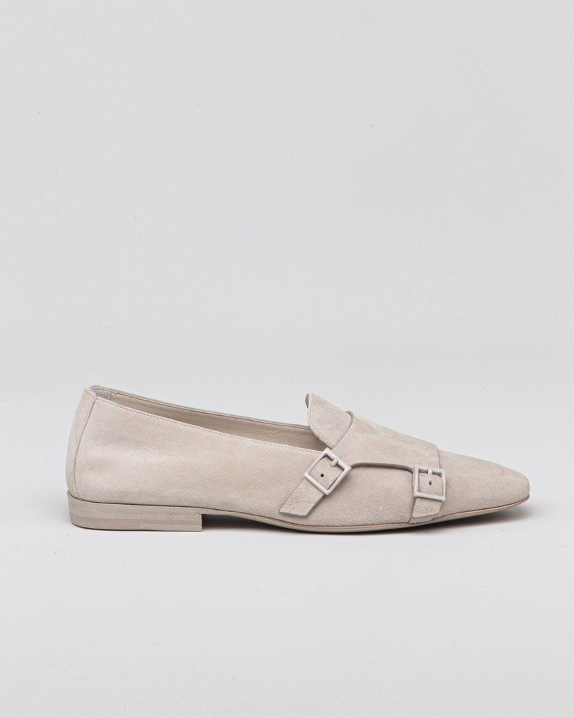 Santoni Doppia Fibbia In Pelle Scamosciata in Grey (Gray) | Lyst