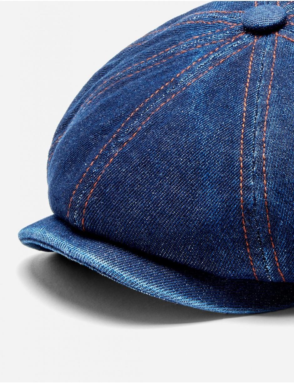 Stetson Hatteras Denim Newsboy Flat Cap in Blue for Men | Lyst