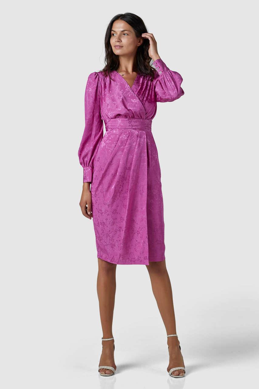 サマーセール35%オフ louren flower jacquard pencil dress