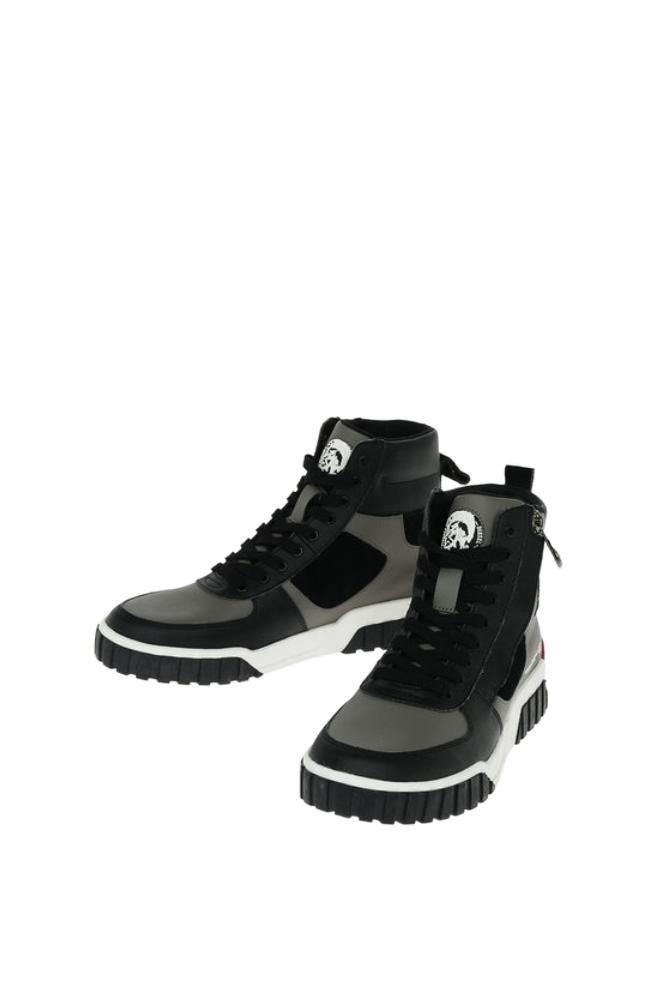 DIESEL Hi Top Sneakers in Black for Men | Lyst