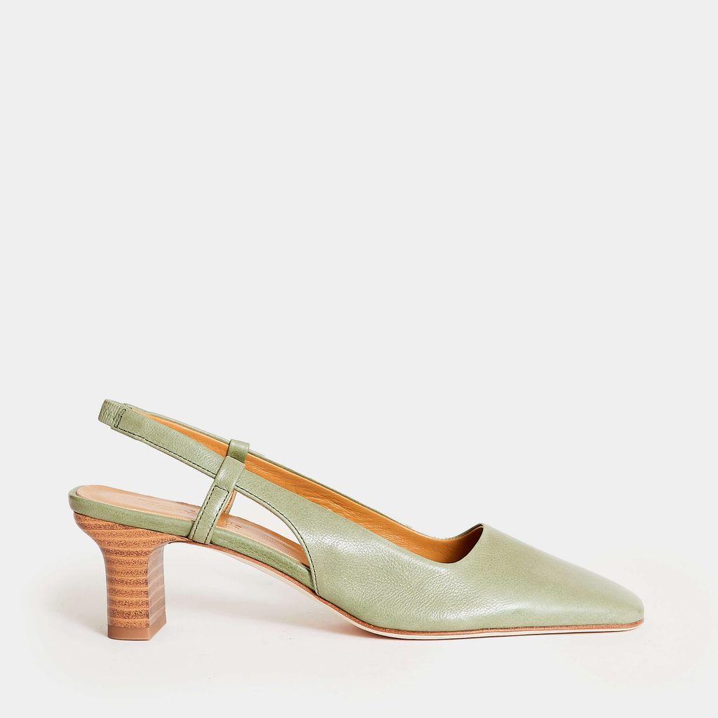 SORELLE PEREGO Chanel Tacco 50 Mm In Pelle Foresta in Green | Lyst