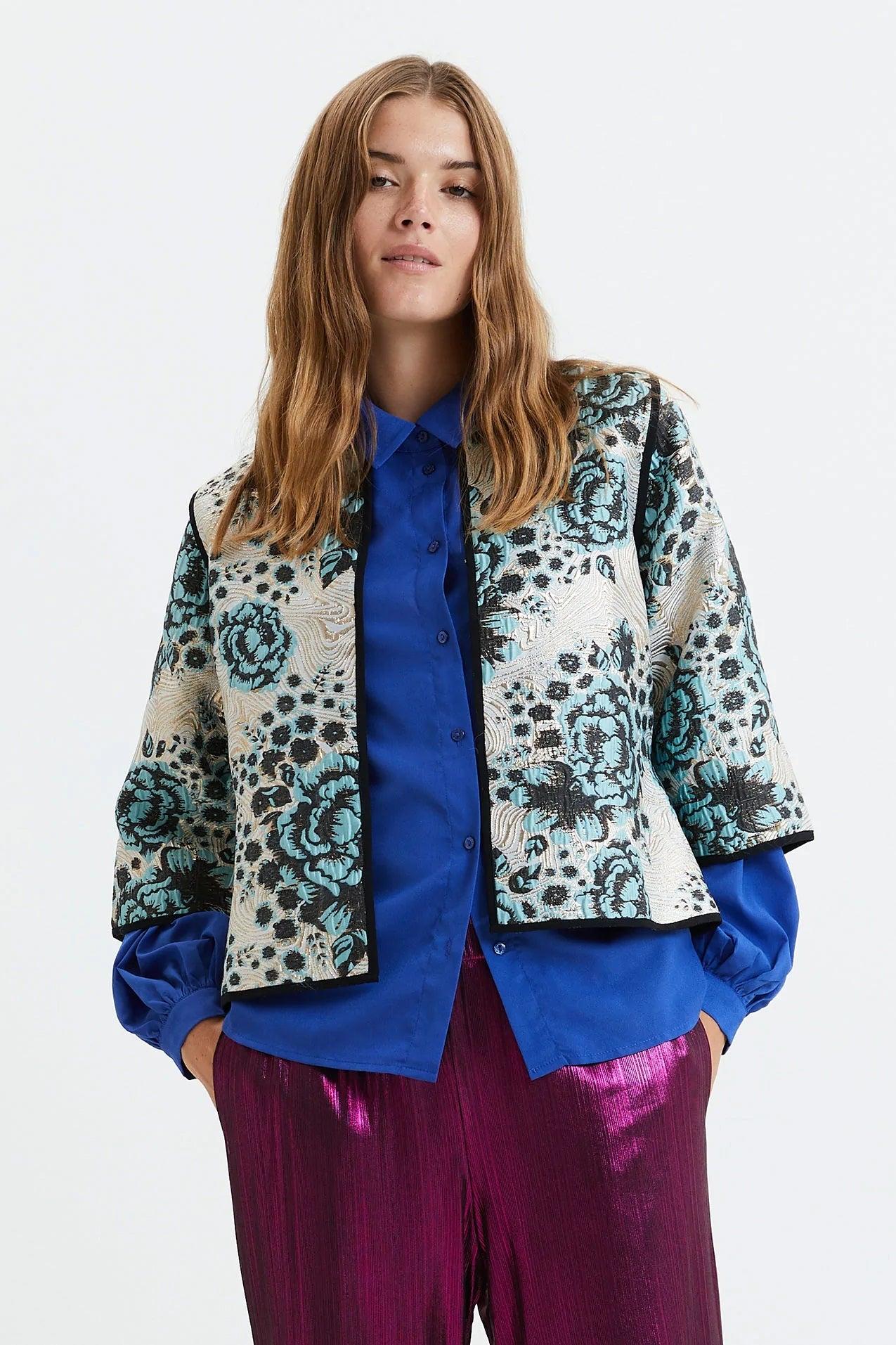 Lolly's Laundry Lollys Laundry Miriam Detailed Jacket in Blue Lyst