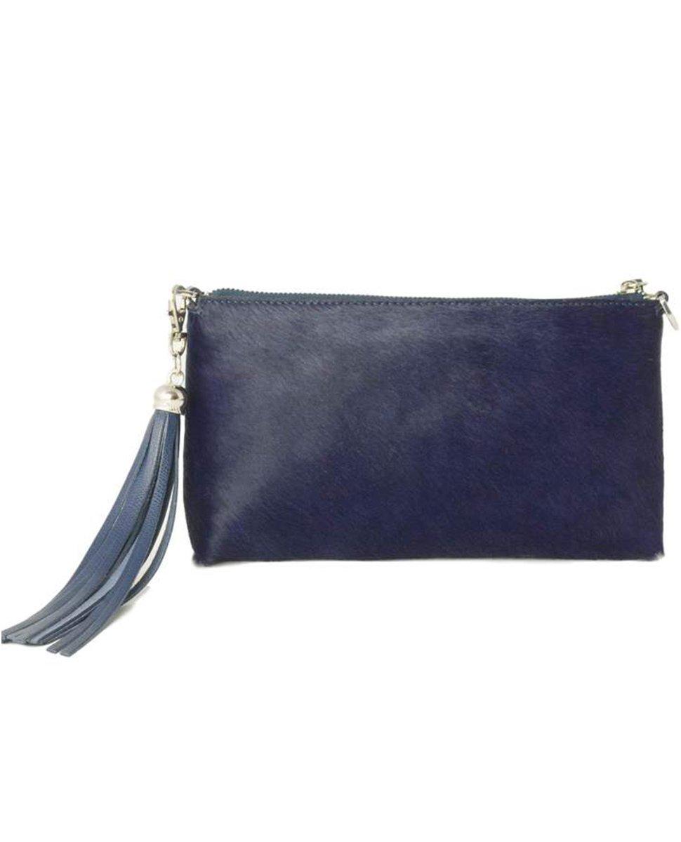 Fioriblu Forget Me Not Clutch Navy Furry in Blue | Lyst