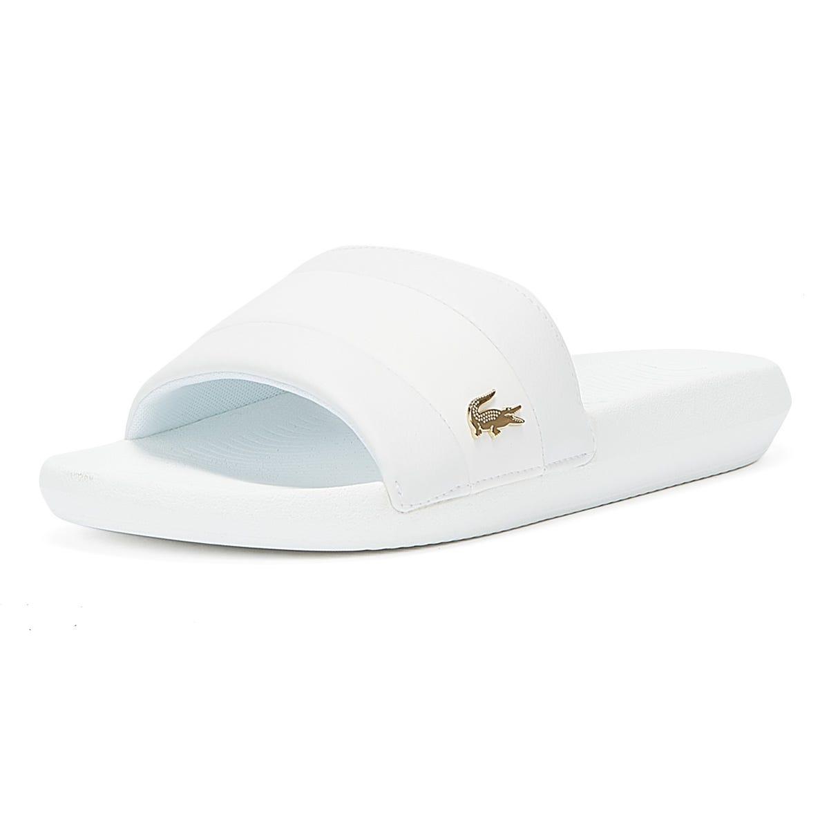 Lacoste Croco Slide 120 3 in White for 