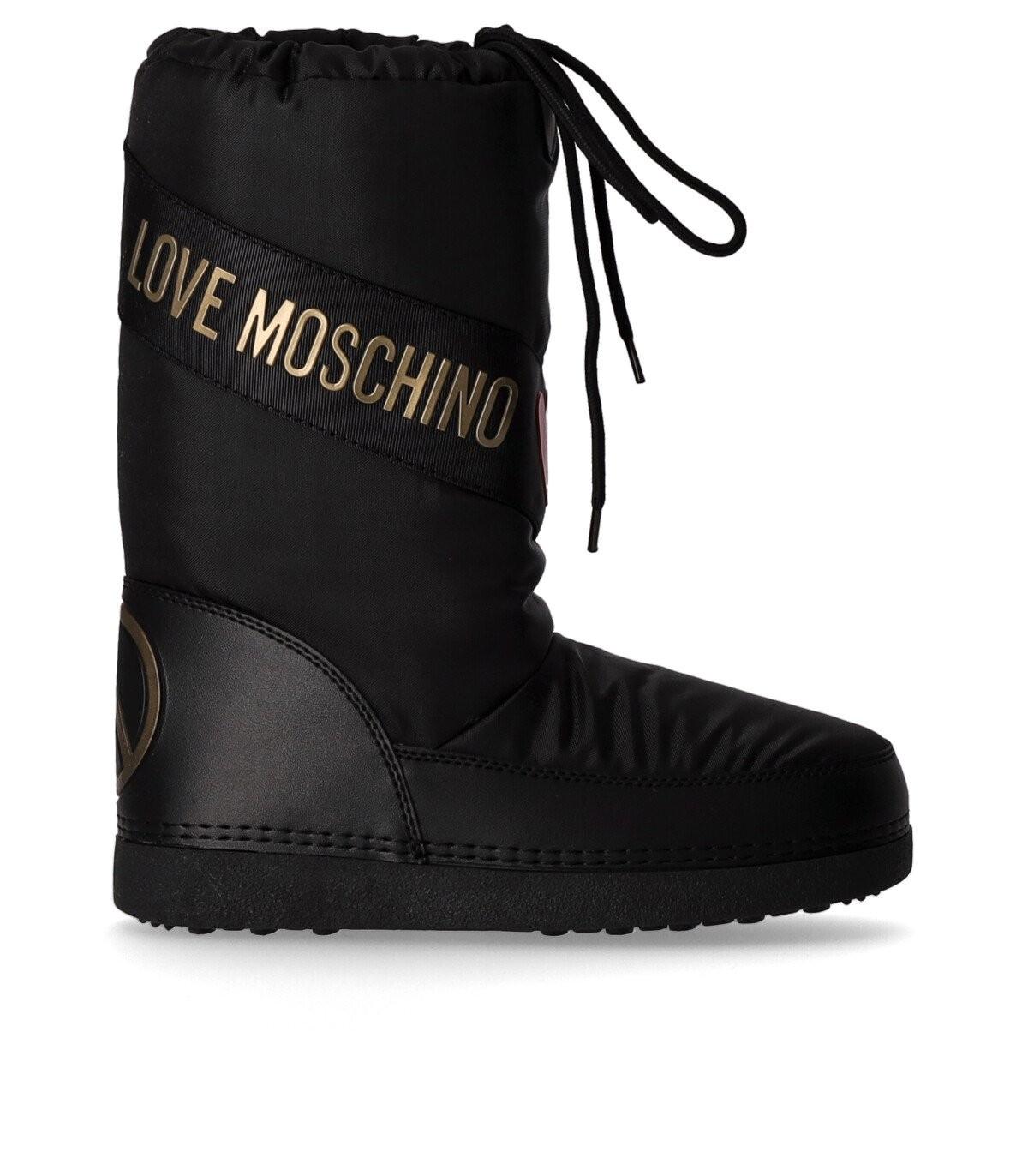 Love Moschino Gold Snow Boot in Black Lyst