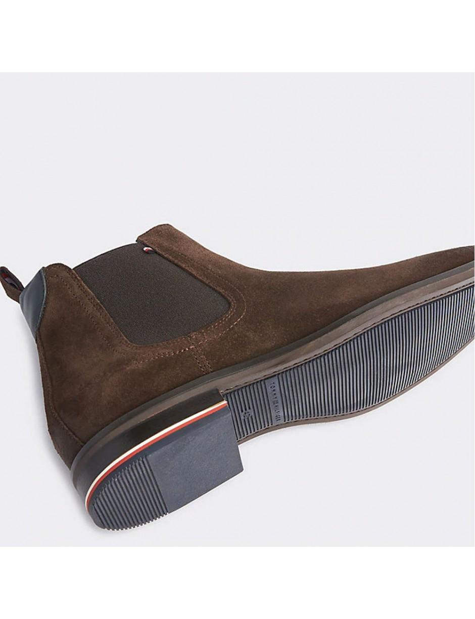 Tommy Hilfiger Denim Tommy Jeans Signature Suede Chelsea Boots in Brown for  Men - Lyst