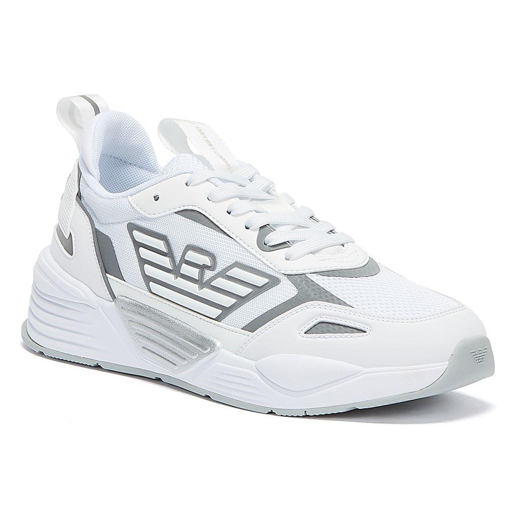 Emporio Armani Rubber Ea7 Ace Runner / Silver Trainers in White for Men -  Lyst