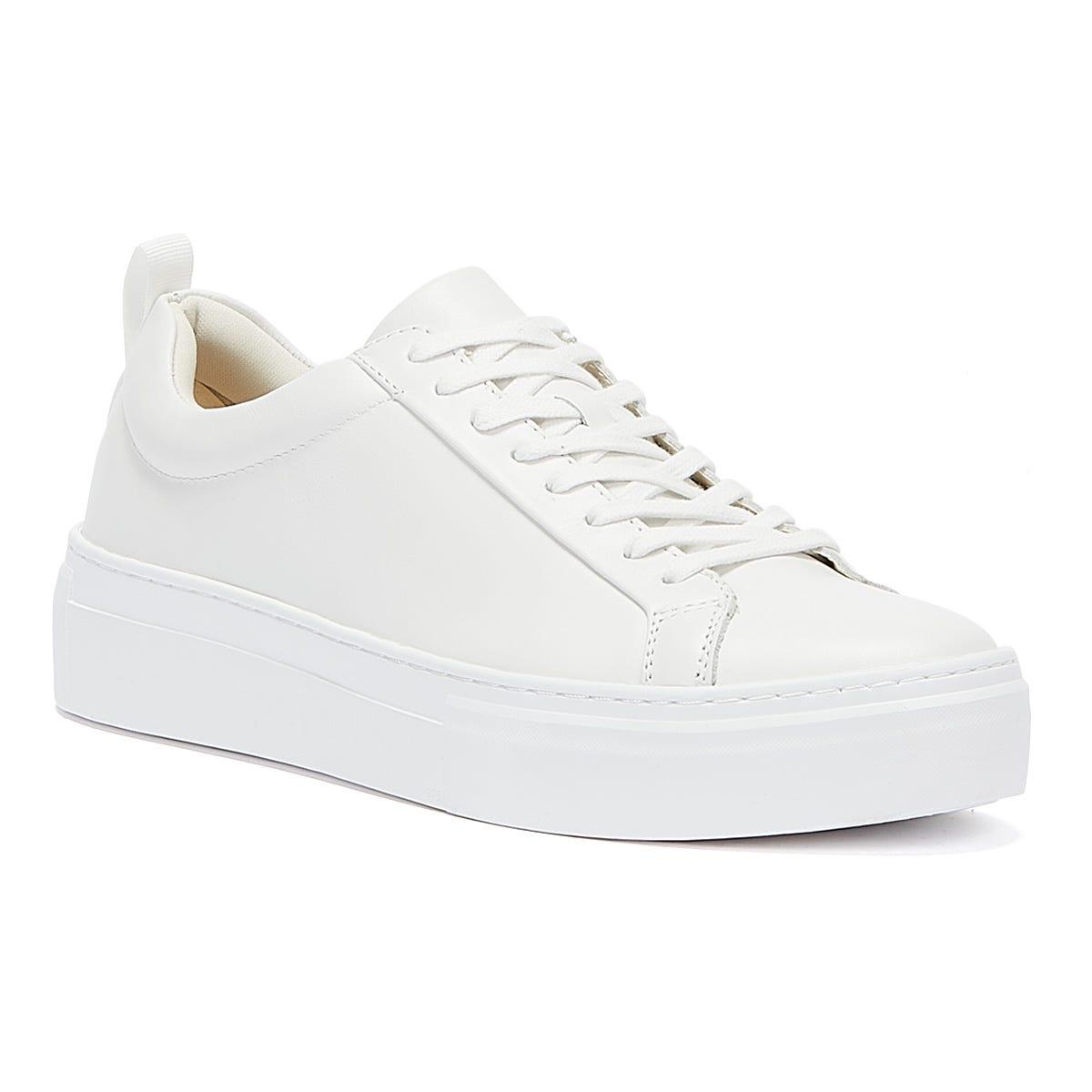 Vagabond Shoemakers Leather Zoe Platform Lace Up Trainers in White | Lyst