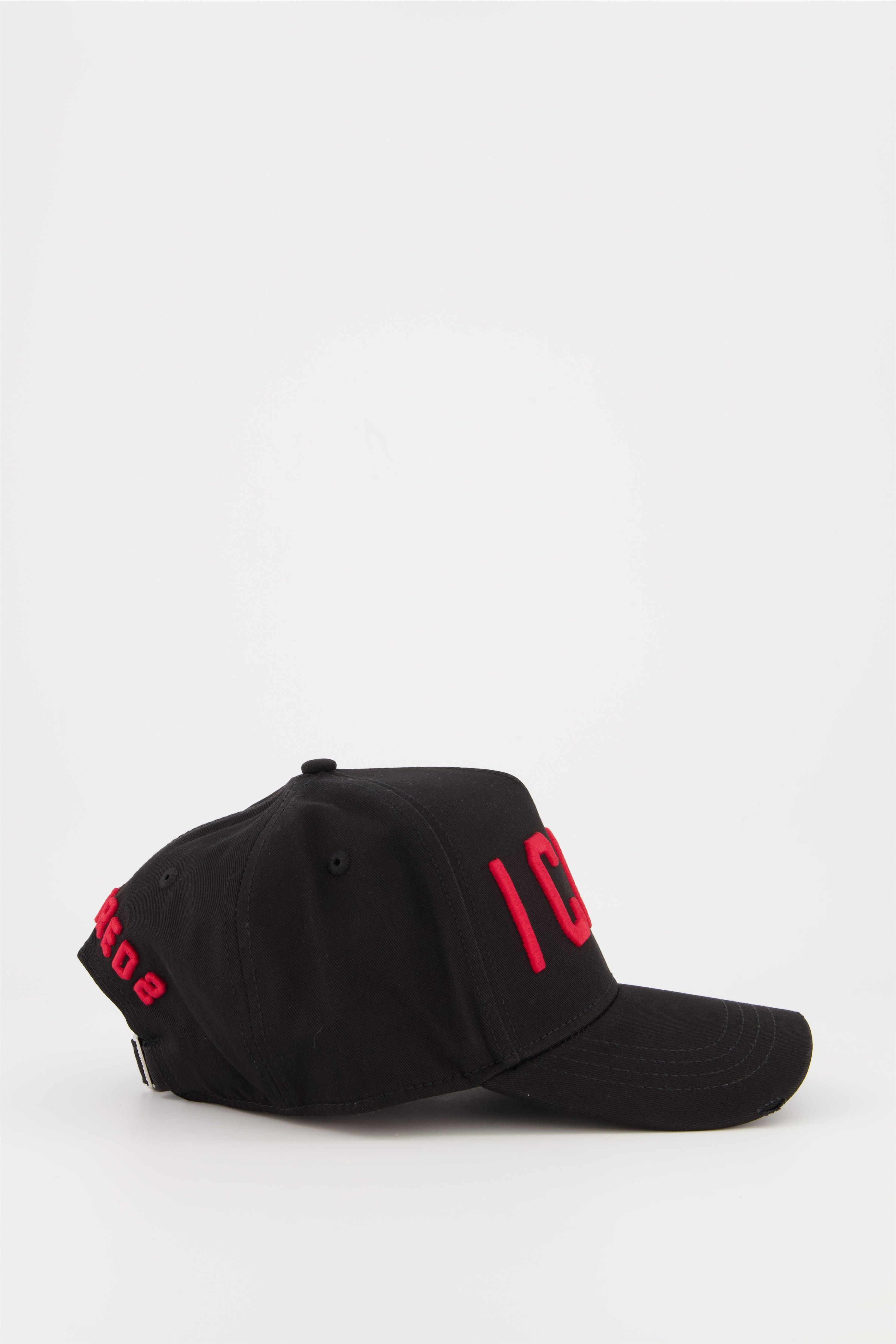 DSquared² Mens Black \u0026 Red Icon Cap for 