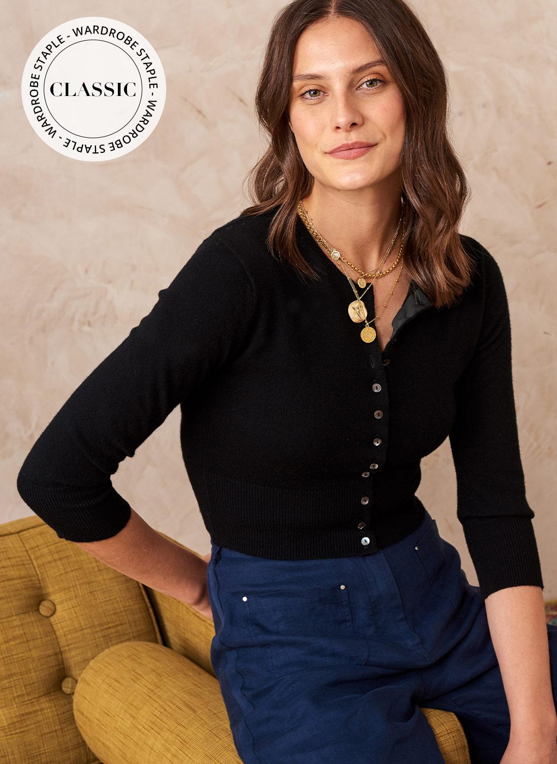 Brora Cashmere Cropped Cardigan in 