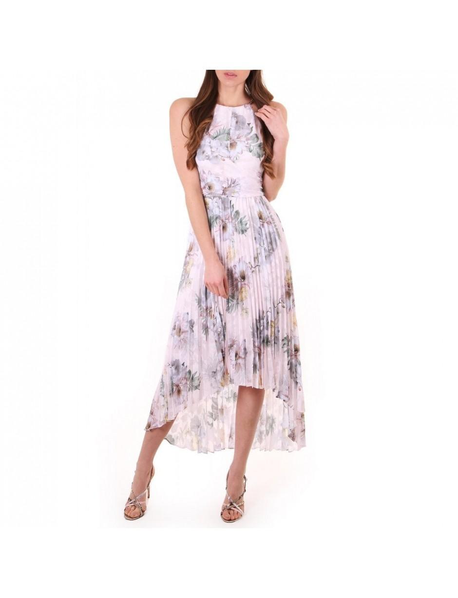 Ted Baker Womens Daniiey Woodland Pleated Maxi Dress in Pink - Lyst