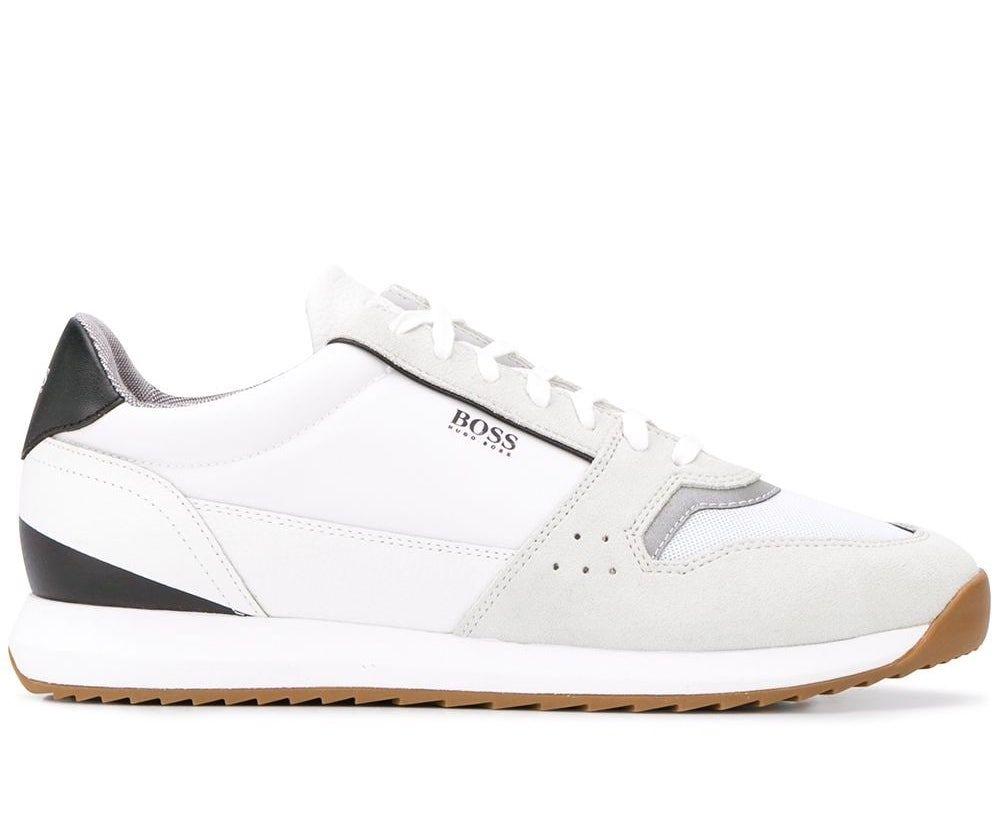 BOSS by HUGO BOSS Leather Sonic Runner Sneakers in White for Men - Lyst