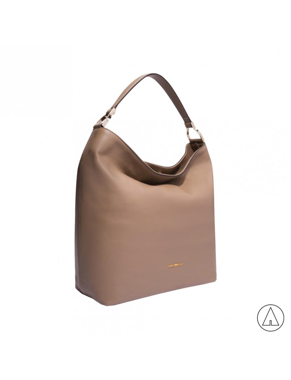 Coccinelle Leather Keyla Shoulder Bag In Taupe in Brown | Lyst Australia