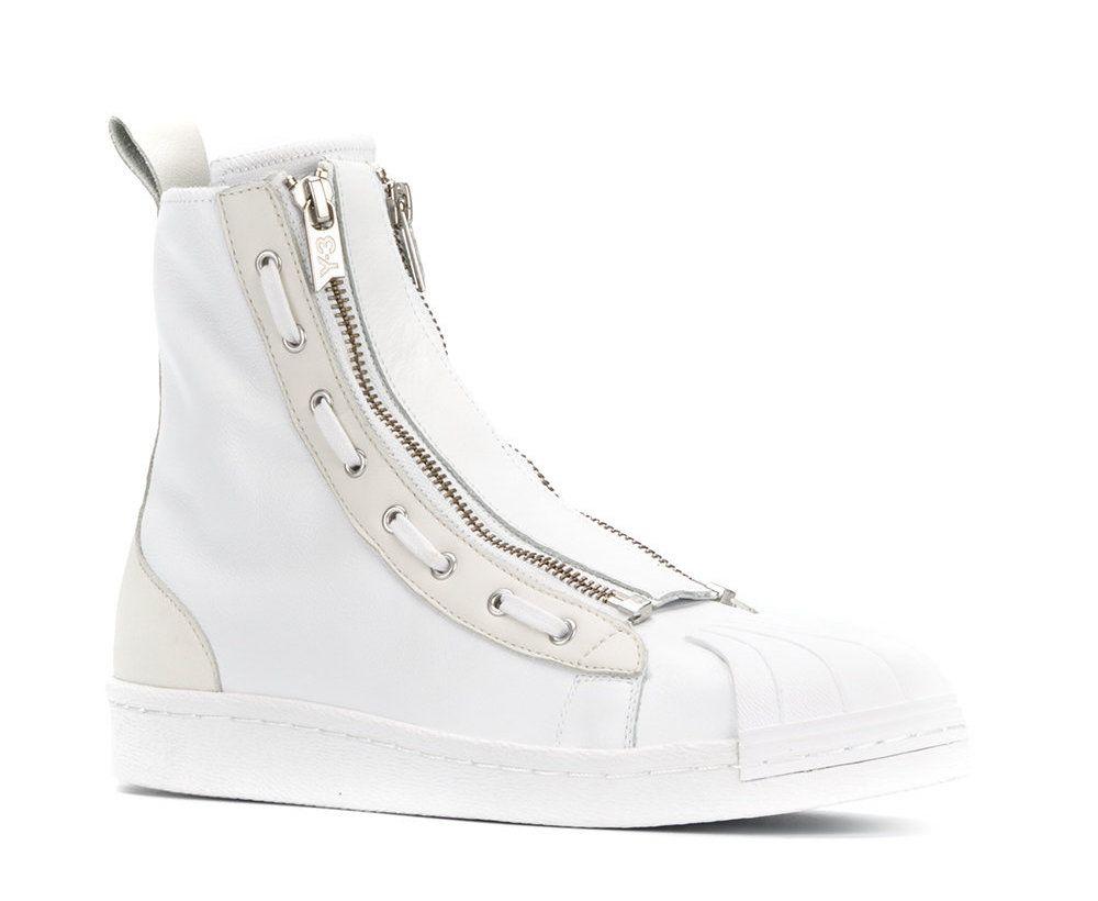 Y3 Rubber Pro Zip Hightop Sneakers in White for Men Lyst