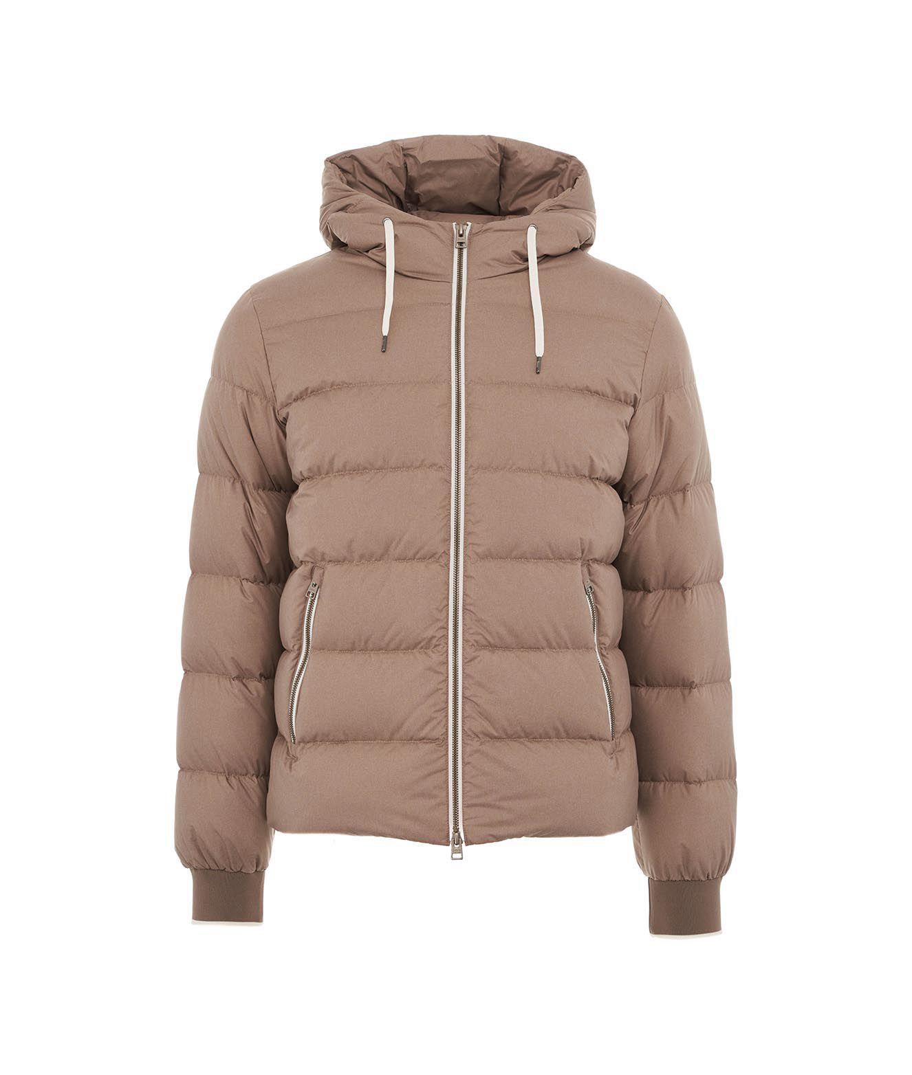 Herno Polyester Down Jacket in Brown 
