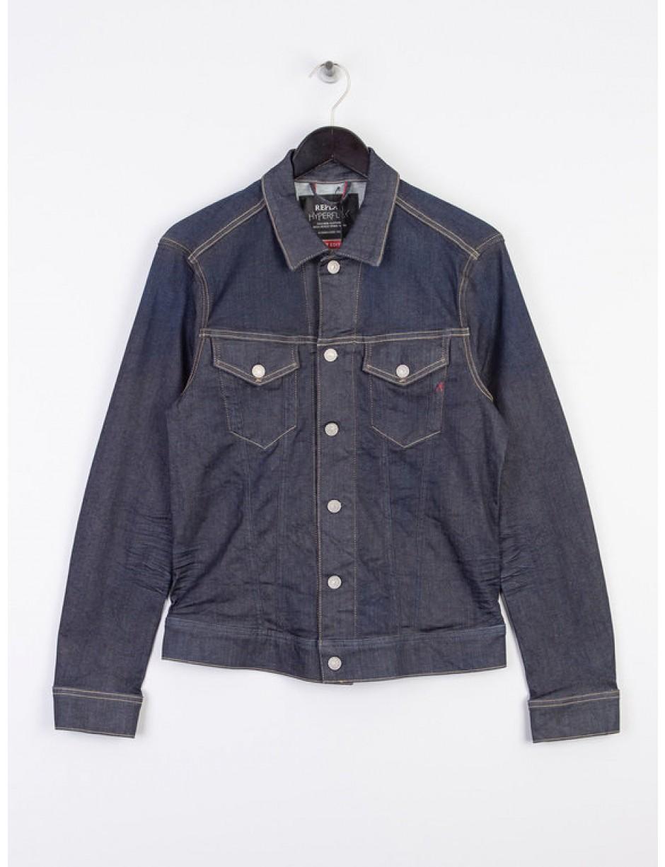 Replay Hyperflex Denim Jacket in Blue 