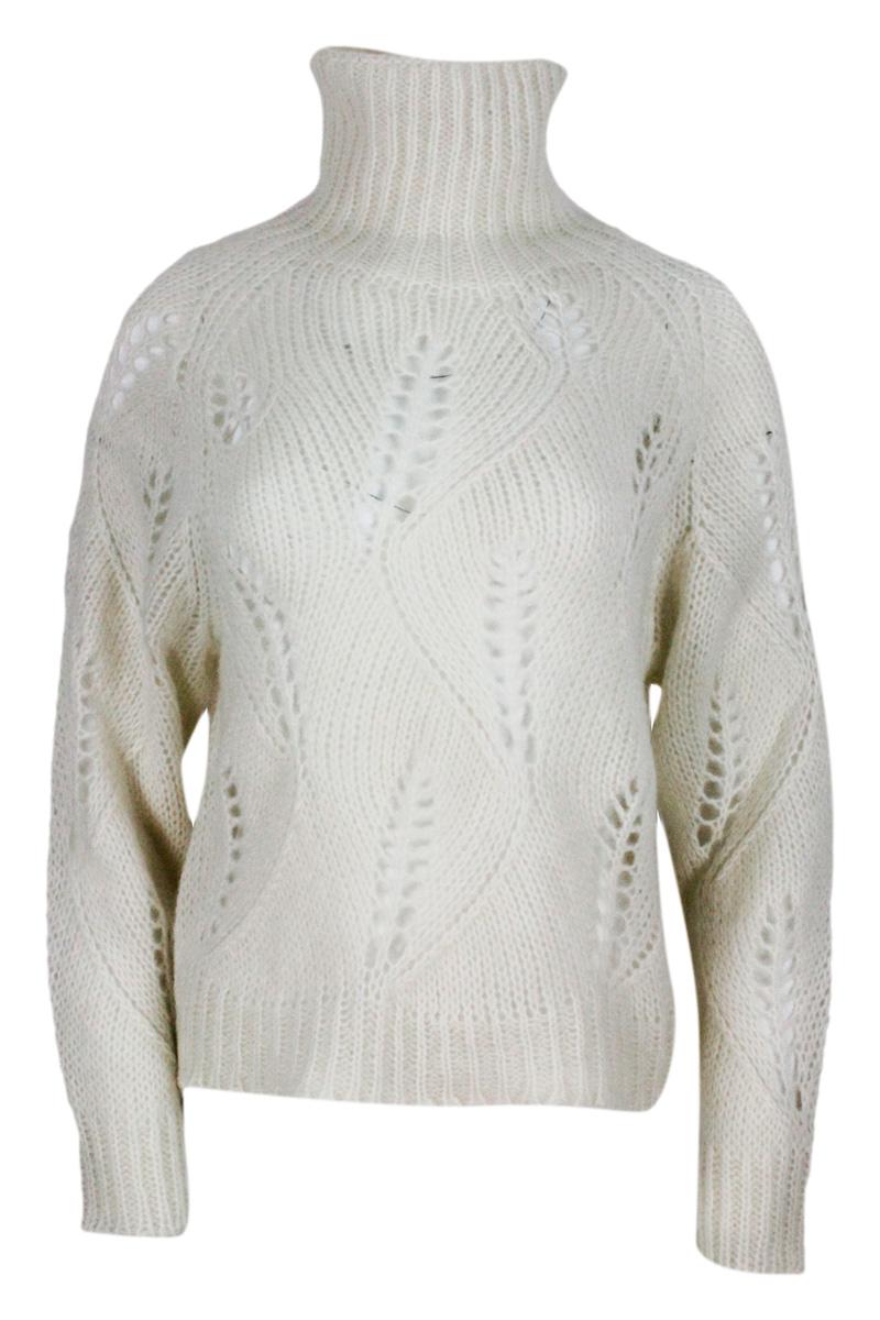 Womens Jumpers and knitwear Fabiana Filippi Jumpers and knitwear Fabiana Filippi Cashmere Blend Turtleneck Sweater in White Save 6% 