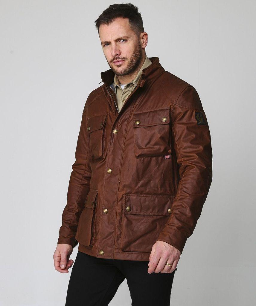 Belstaff Waxed Cotton Fieldmaster Jacket Colour Brown for Men Lyst