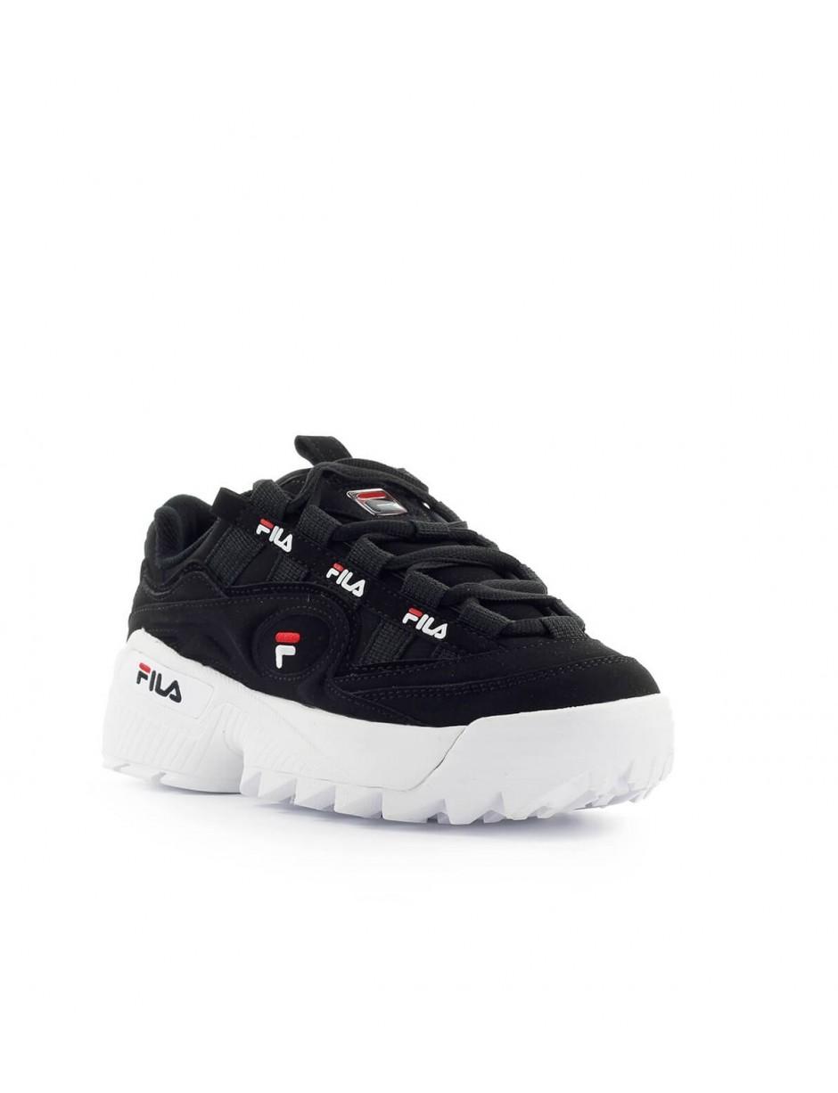 fila black and red sneakers
