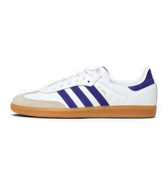 adidas Leather Samba Og White & Collegiate Purple for Men | Lyst