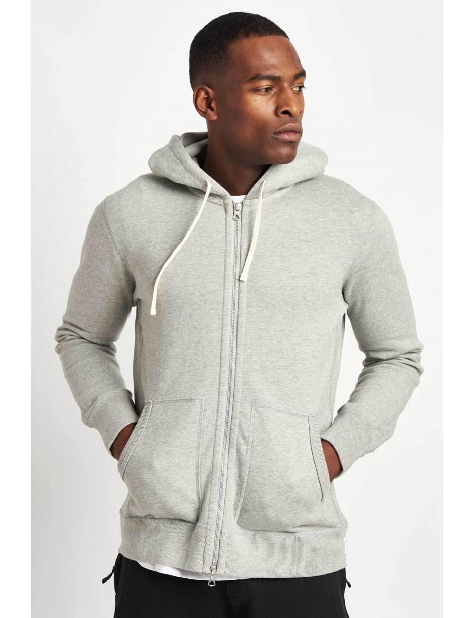 Reigning Champ Full Zip Hoodie Mid Weight Grey in White for Men - Lyst