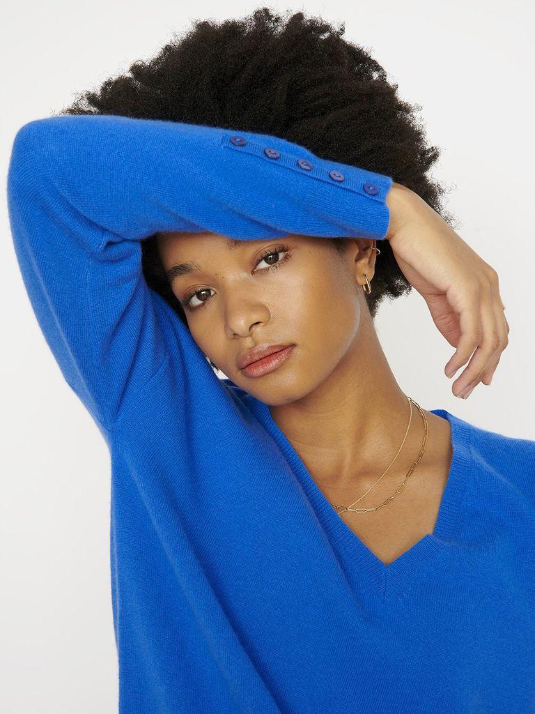 Electric blue cashmere jumper Clearance