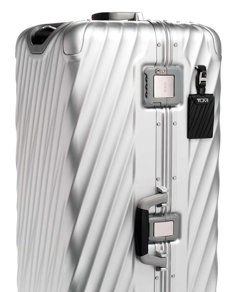 tumi silver luggage