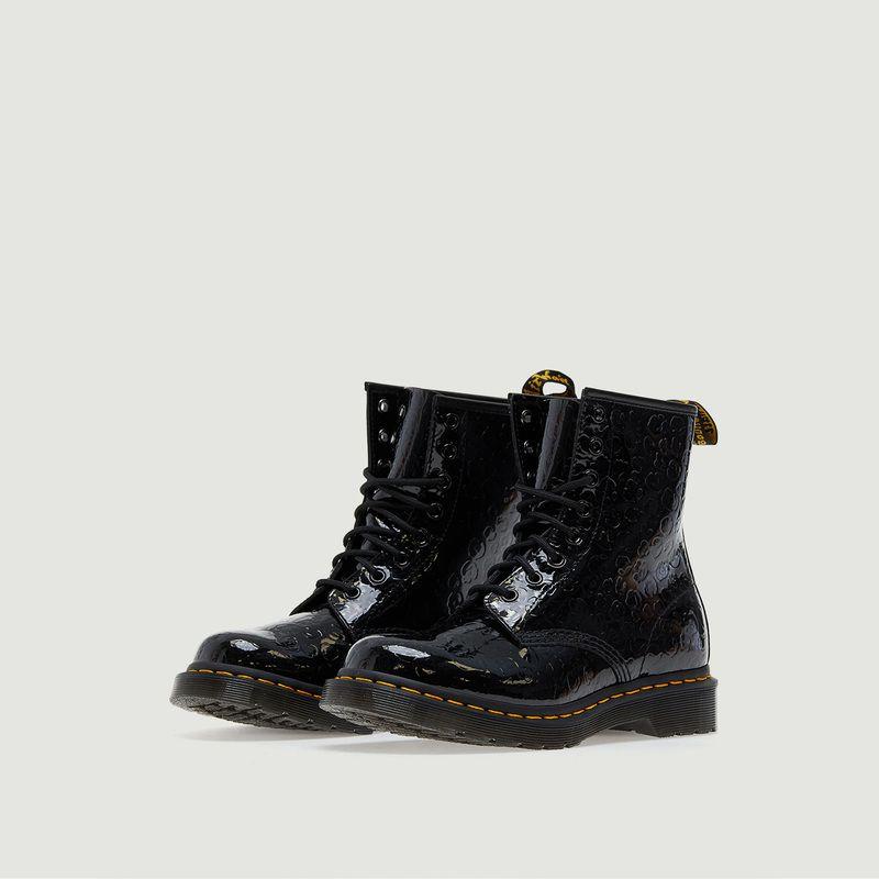 Dr. Martens Leather Boots 1460 Patent Lamper Leopard Emboss Dr. Martens in  Black | Lyst