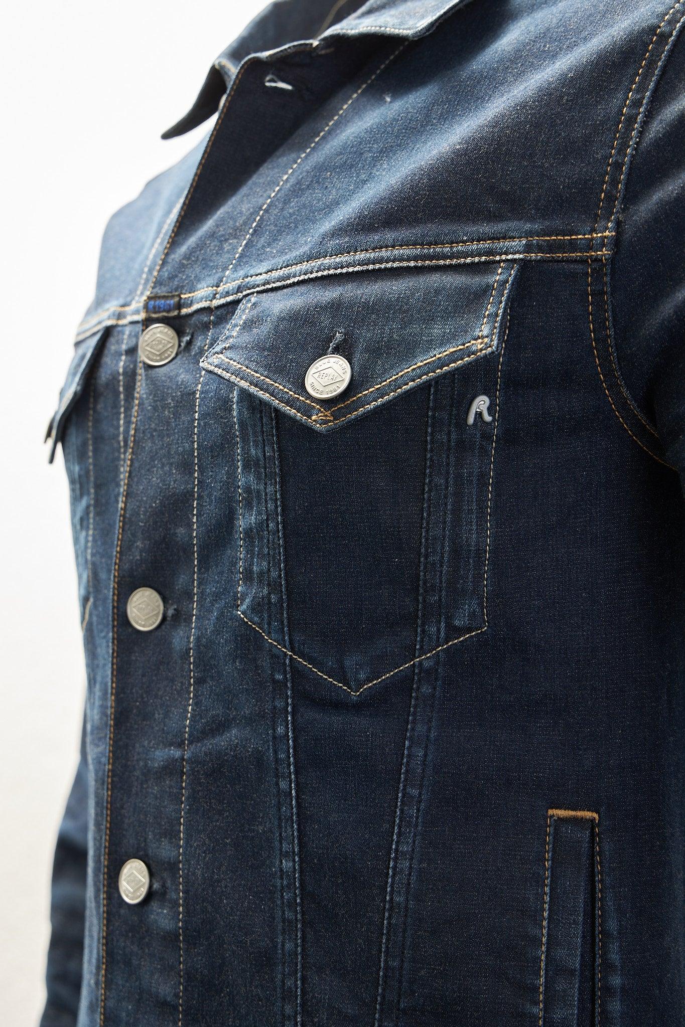 Replay Hyperflex Denim Jacket In Indigo 