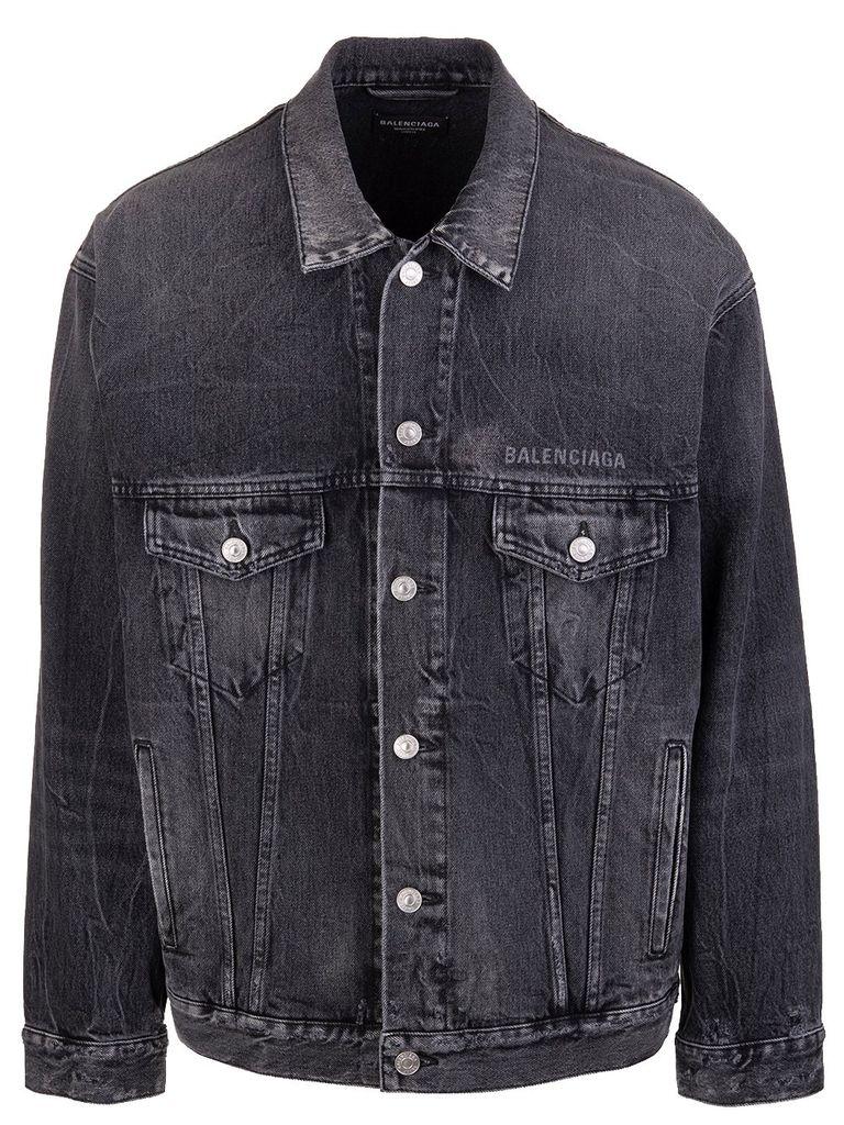 Balenciaga Smiley Face Print Denim 